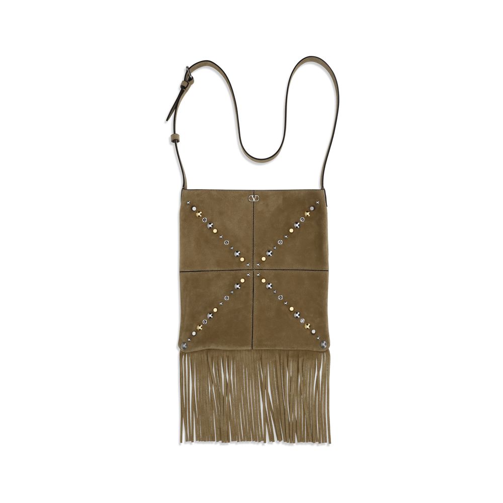 Sac porté épaule en daim beige