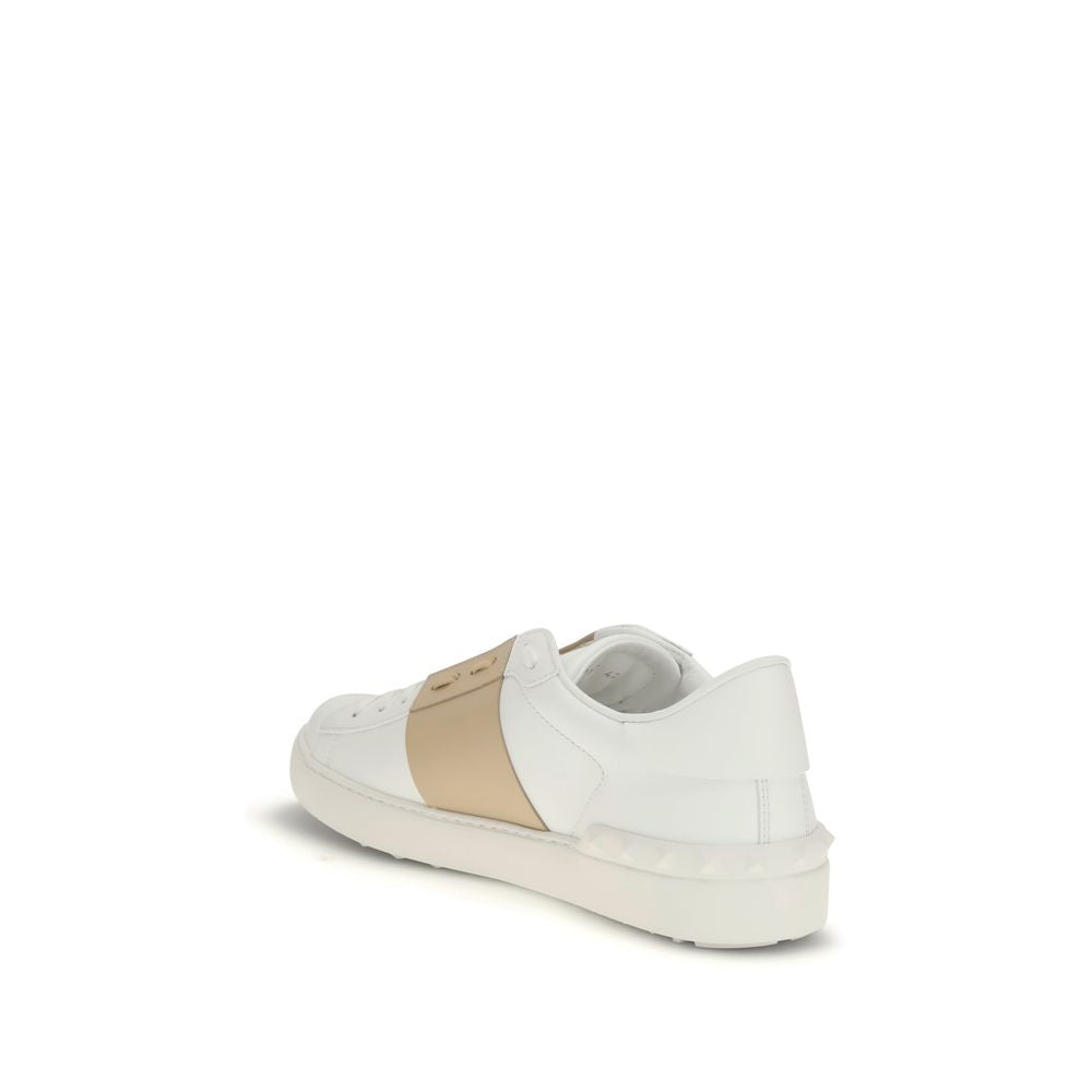 White Calf Leather Bos Taurus Low Top Sneakers
