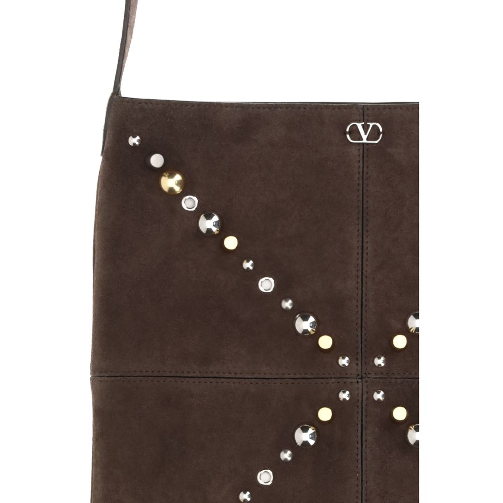 Brown Suede Shoulder Bag