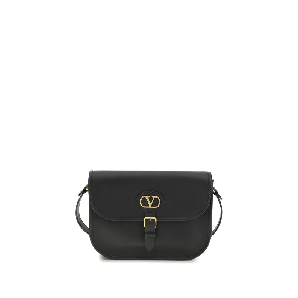 Sac à bandoulière en cuir de veau noir Bos Taurus