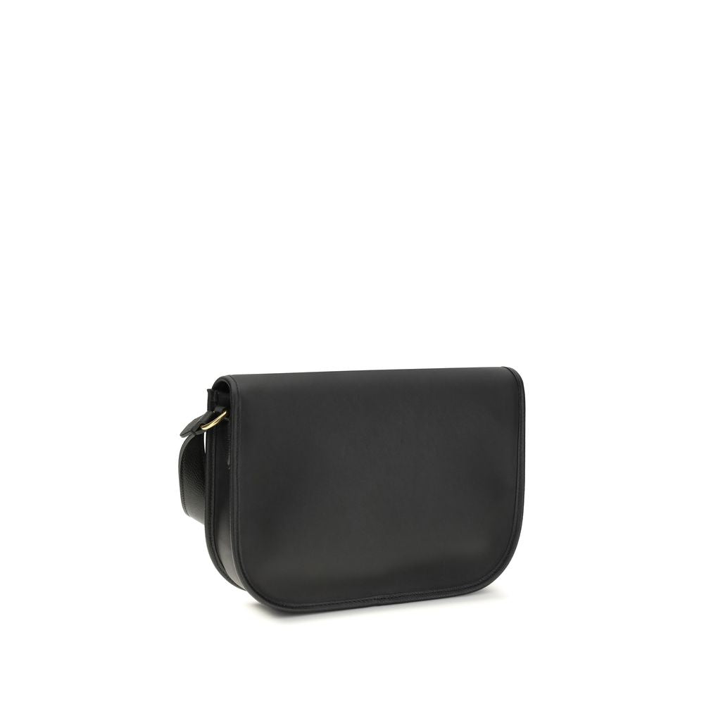 Sac à bandoulière en cuir de veau noir Bos Taurus