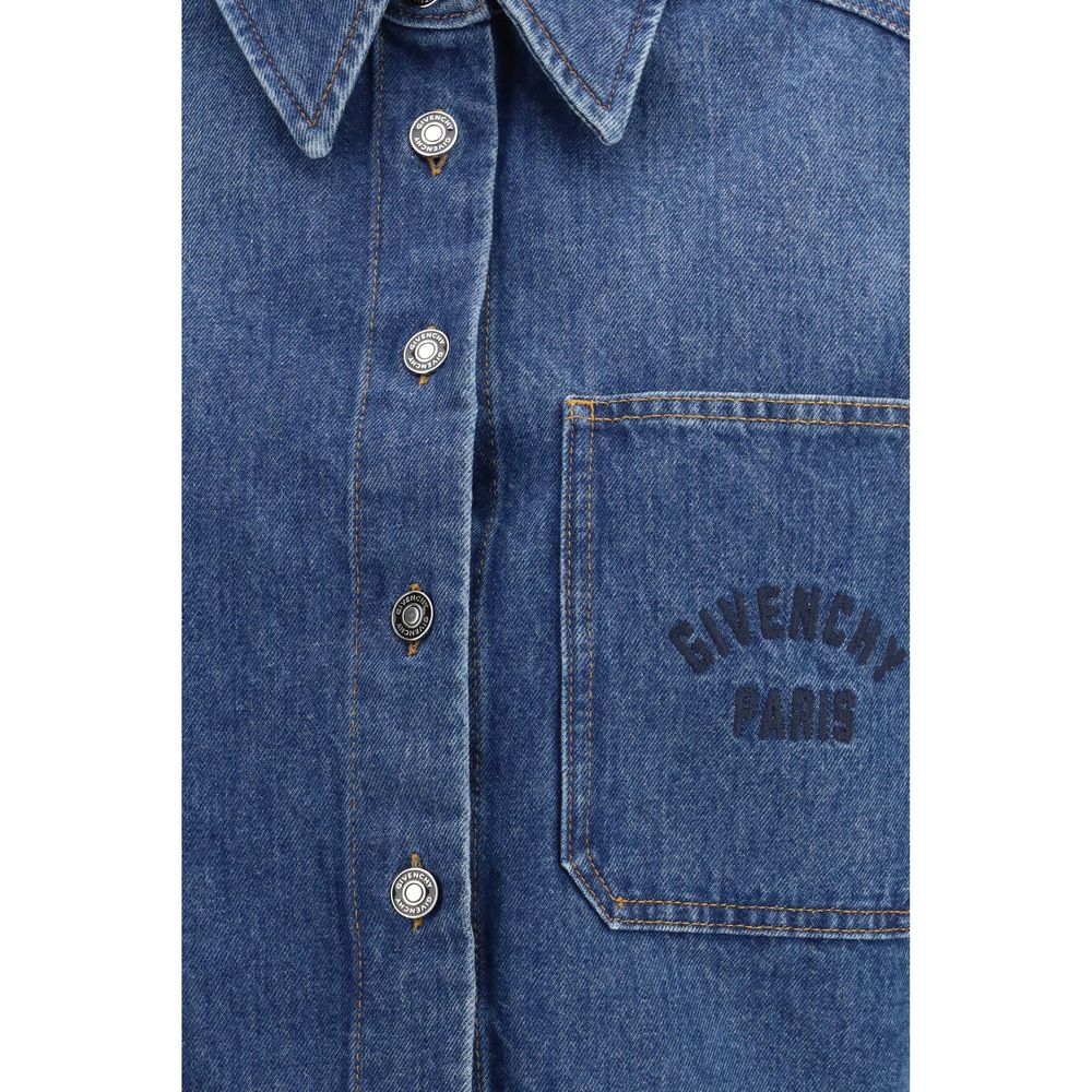 Chemise en coton bleue