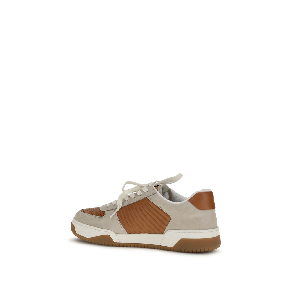 Baskets en cuir multicolores