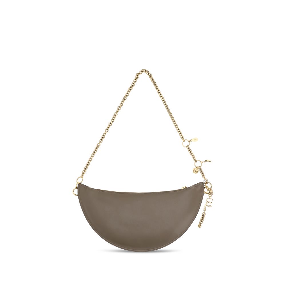 Sac à bandoulière en cuir gris