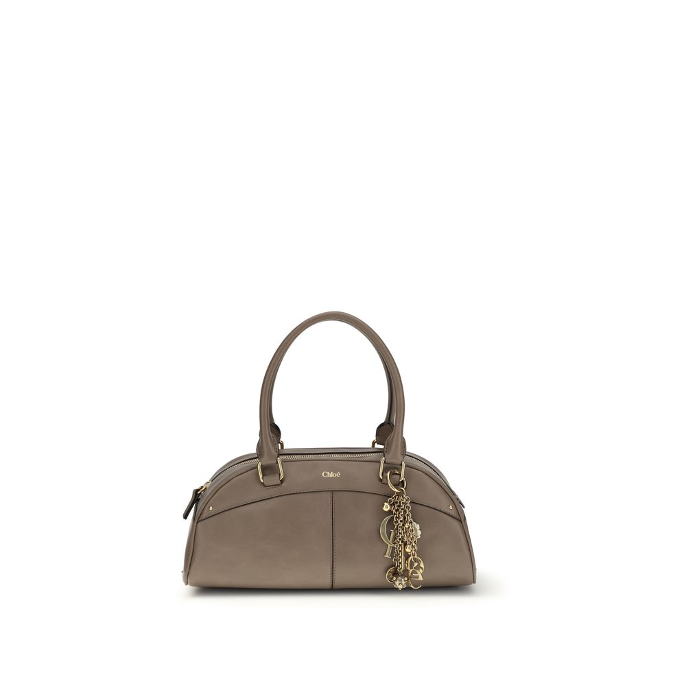 Sac à main en cuir gris
