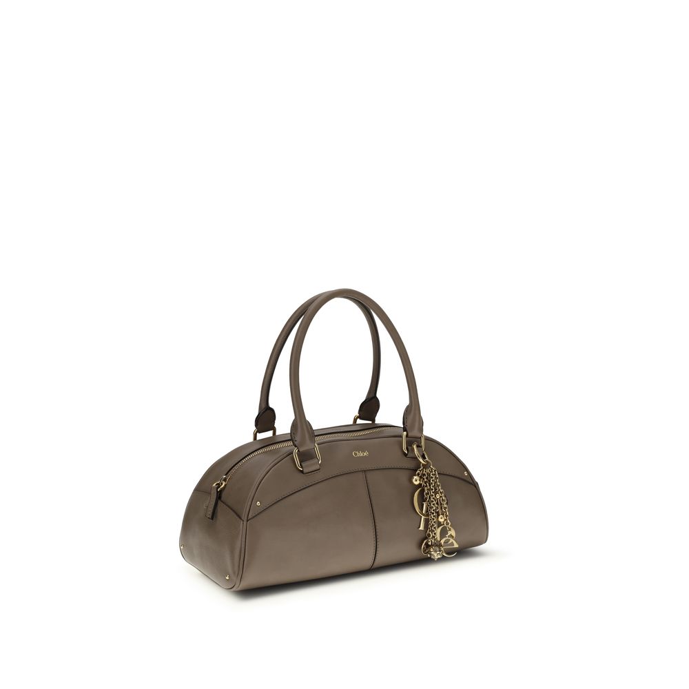 Sac à main en cuir gris