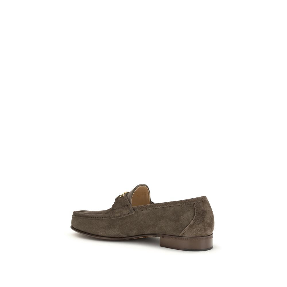 Mocassins à enfiler en cuir de veau marron Bos Taurus