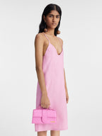 Sac bandoulière en cuir rose