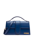 Sac bandoulière en cuir bleu marine foncé