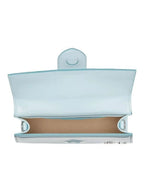 Sac bandoulière en cuir bleu