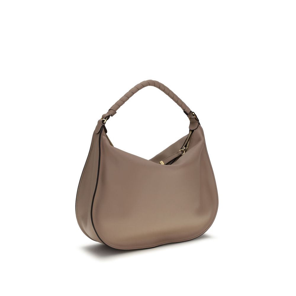 Sac à bandoulière en cuir beige