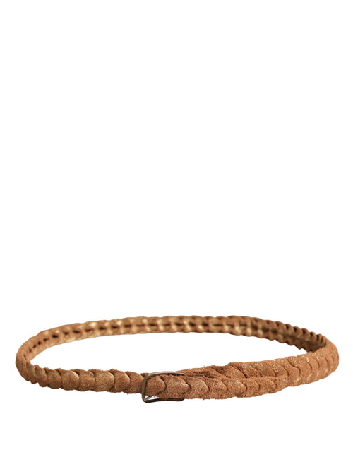 Buckled Leather Belt – Brown