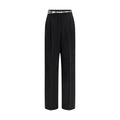 Pantalon en acétate noir