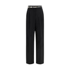 Pantalon en acétate noir