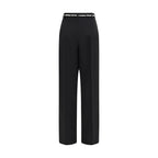 Pantalon en acétate noir