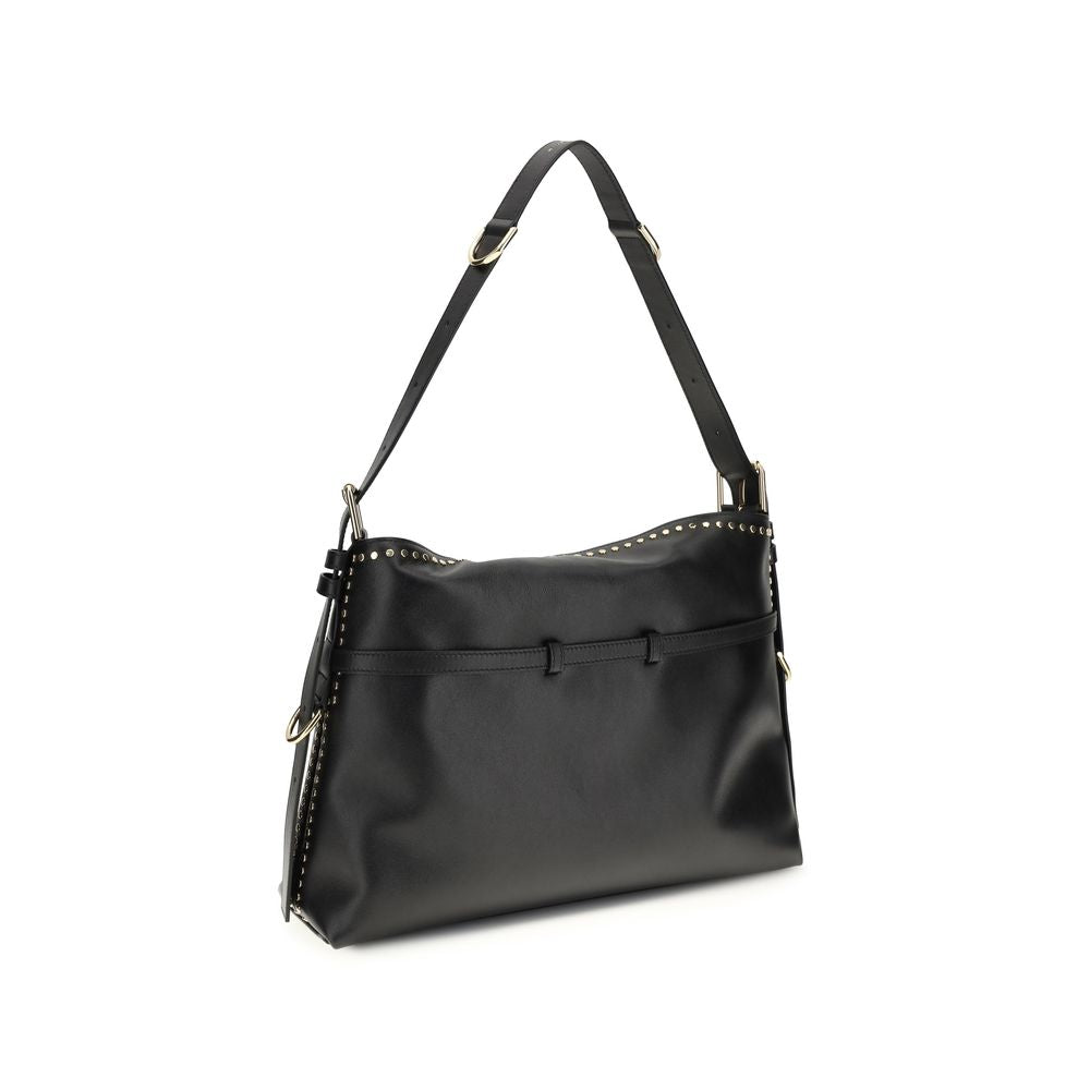 Leather Shoulder Bag – Black