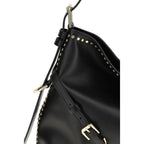 Sac à bandoulière en cuir – Noir