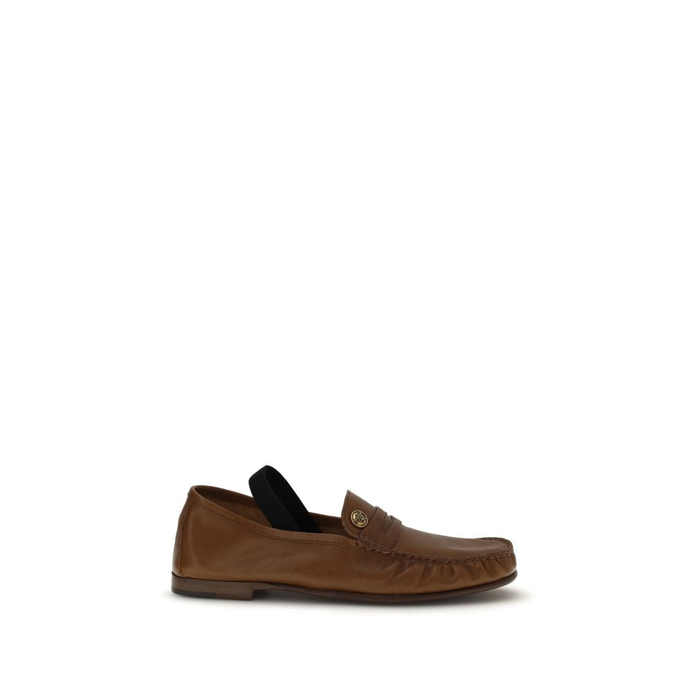 Mocassins en cuir marron