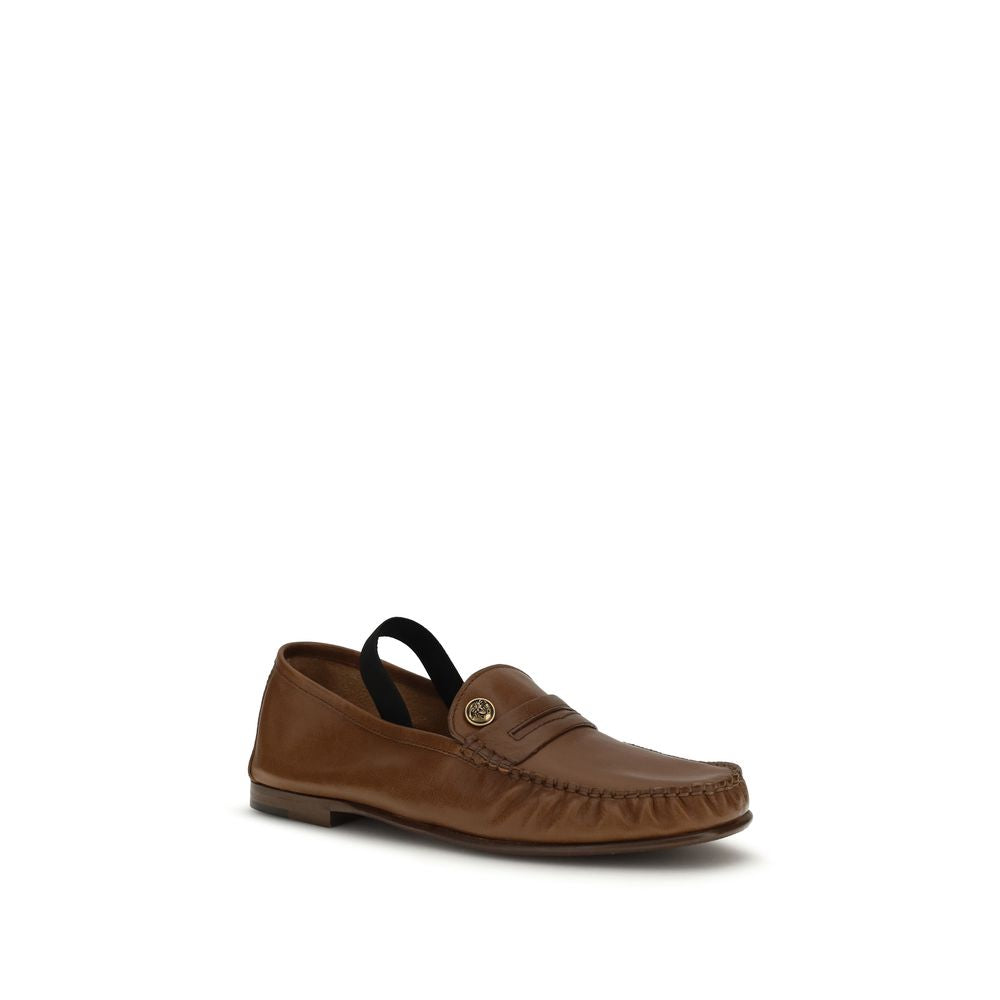 Mocassins en cuir marron
