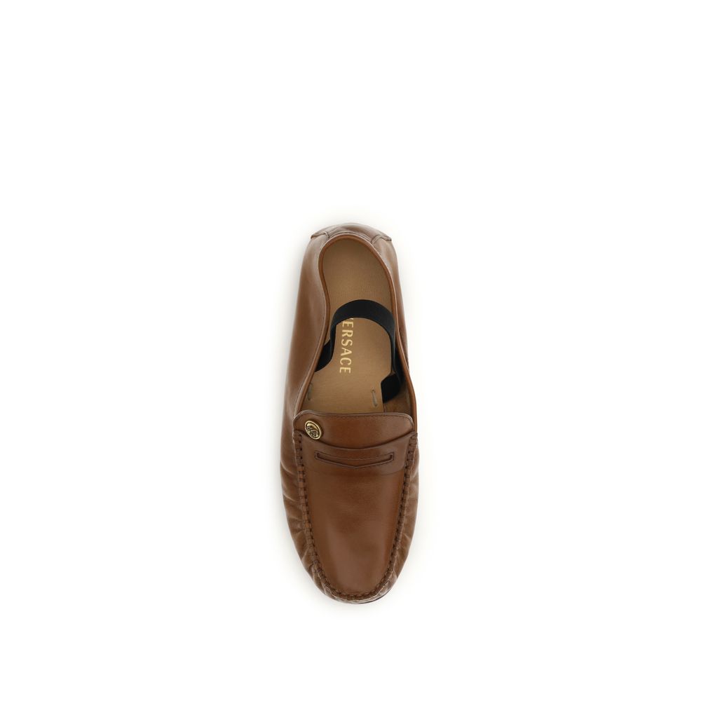 Mocassins en cuir marron