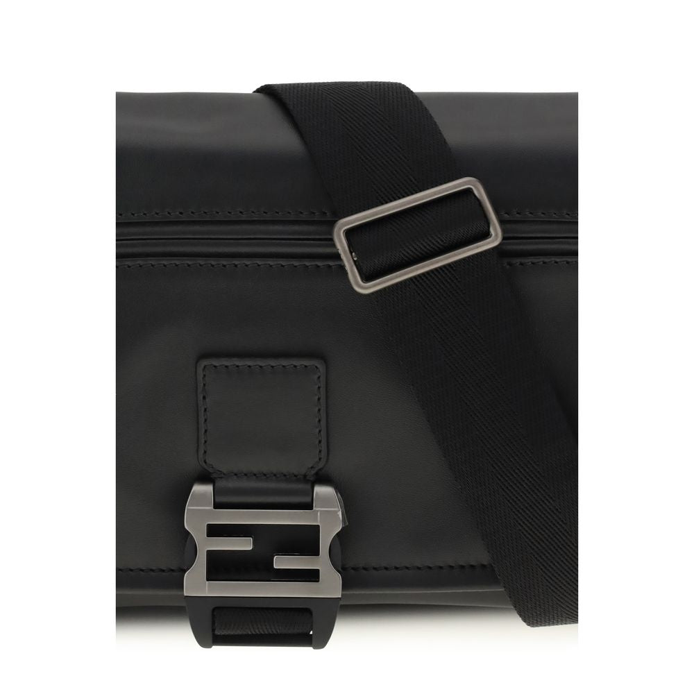 Sac à bandoulière en cuir noir