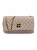 Quilted Medusa Shoulder Bag – Taupe