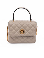 Sac à bandoulière en cuir taupe