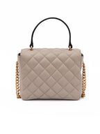 Sac à bandoulière en cuir taupe