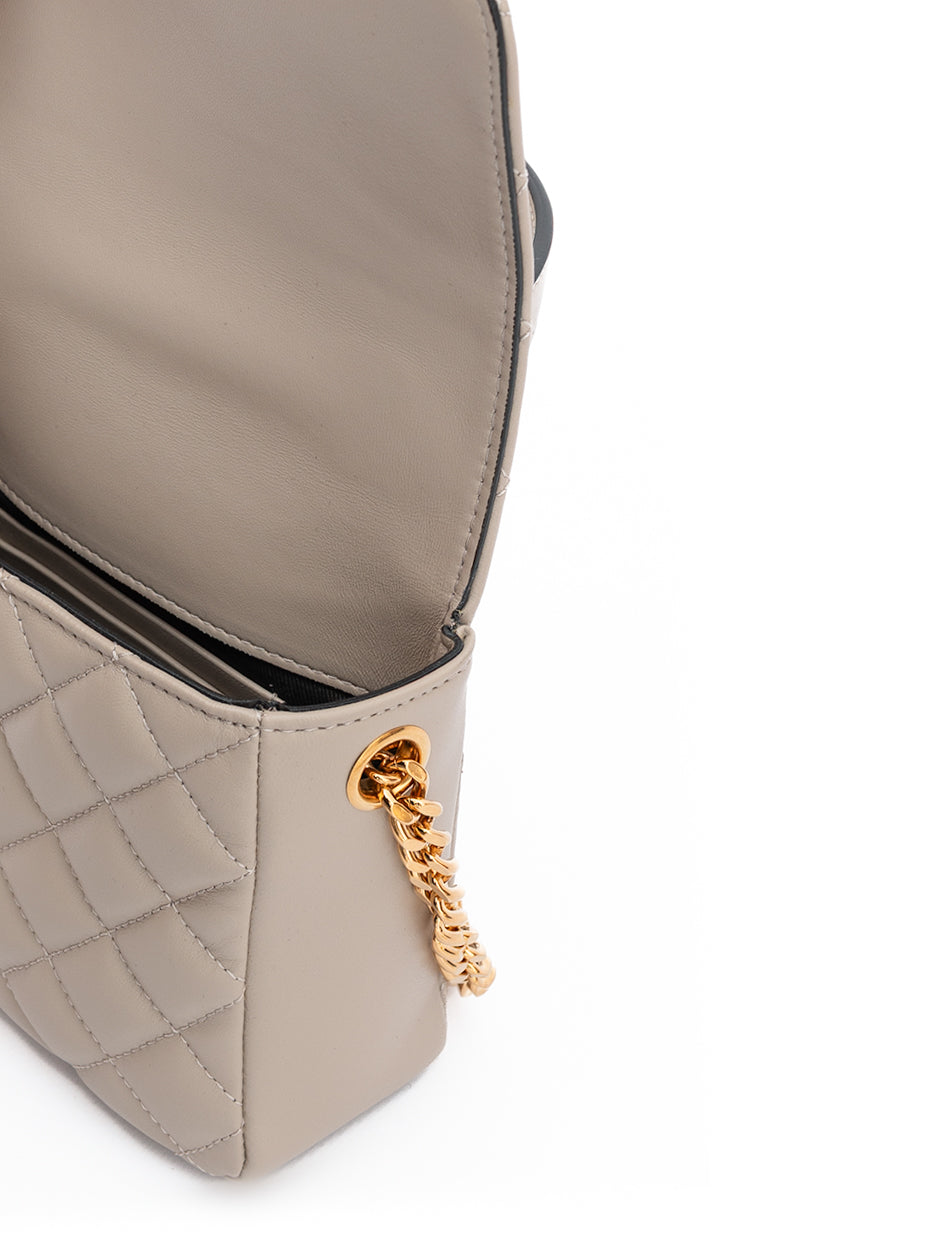 Sac à bandoulière en cuir taupe