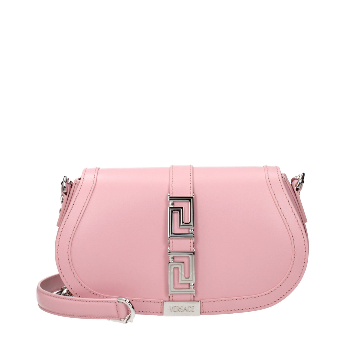 Sac à bandoulière en cuir rose