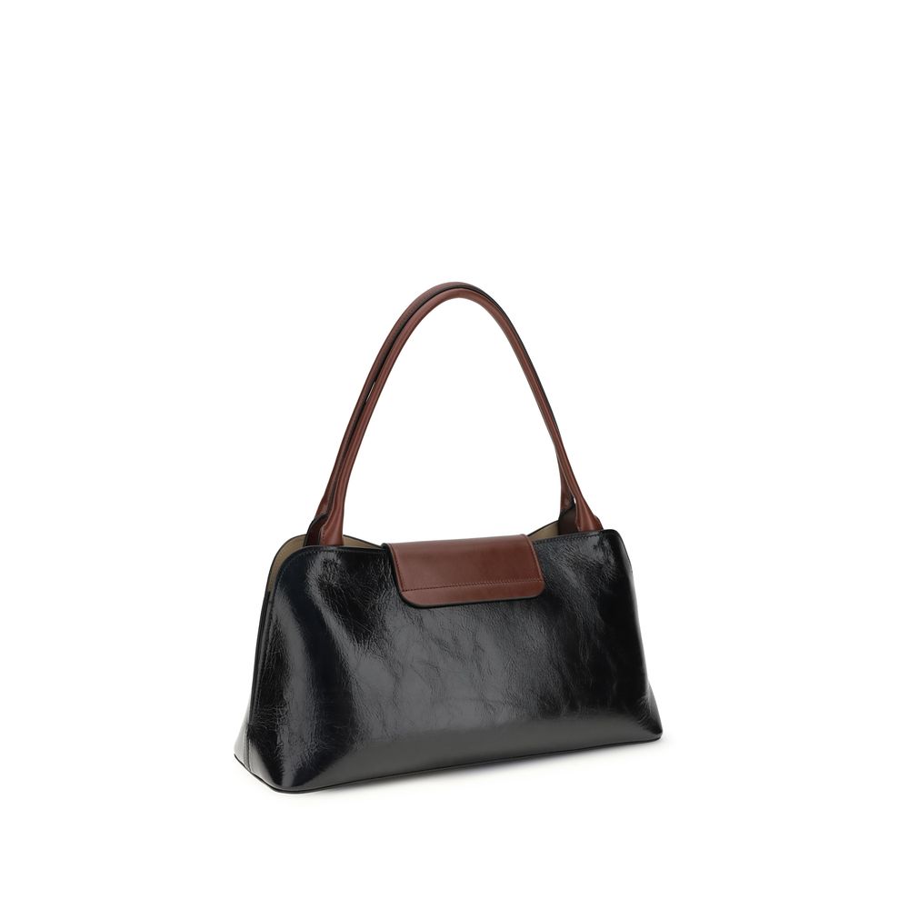 Sac à bandoulière en cuir noir