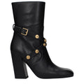 Bottines en cuir noir