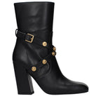Bottines en cuir noir