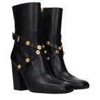 Bottines en cuir noir