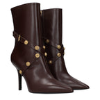 Bottines en cuir marron