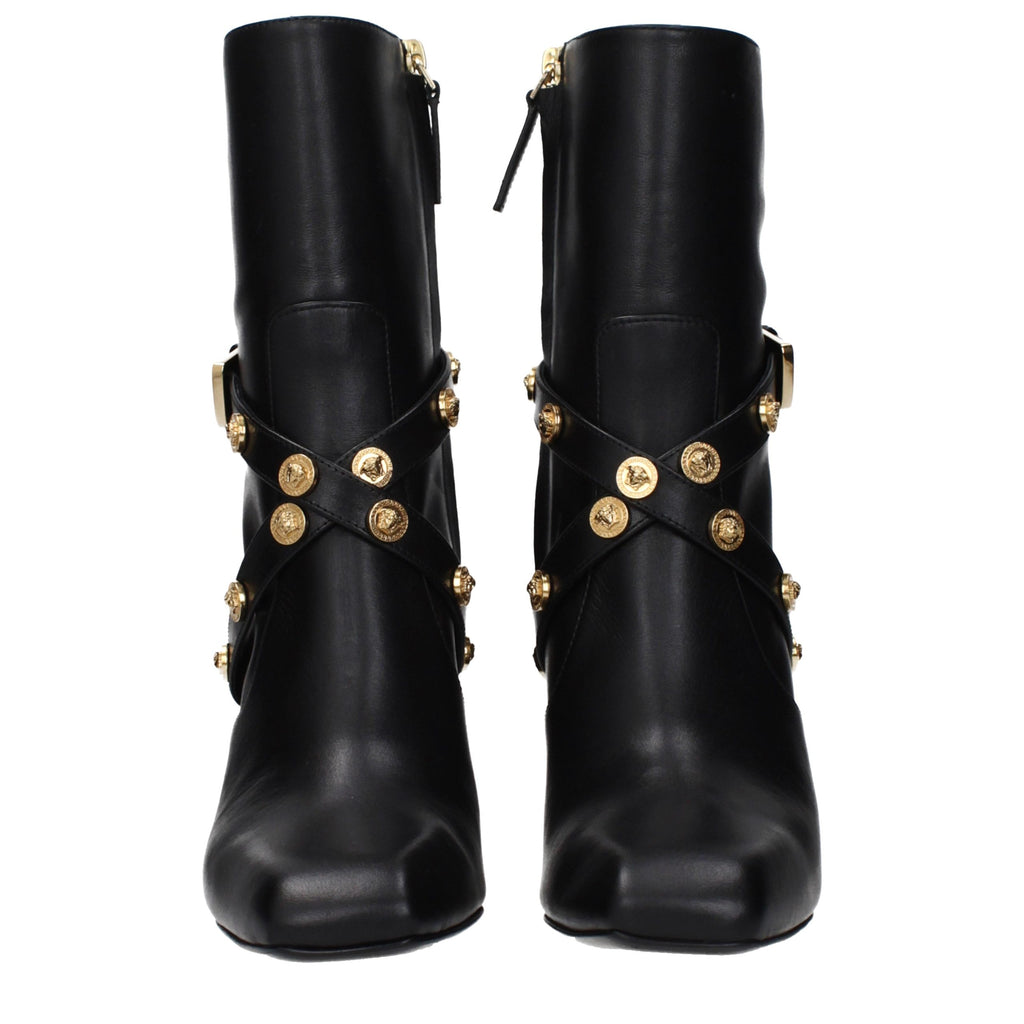 Bottines en cuir noir