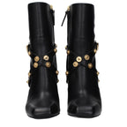 Bottines en cuir noir