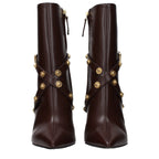 Bottines en cuir marron