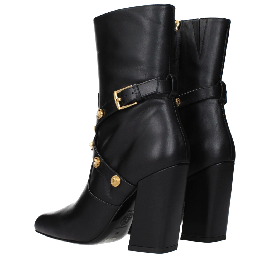 Bottines en cuir noir