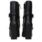 Bottines en cuir noir