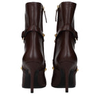 Bottines en cuir marron