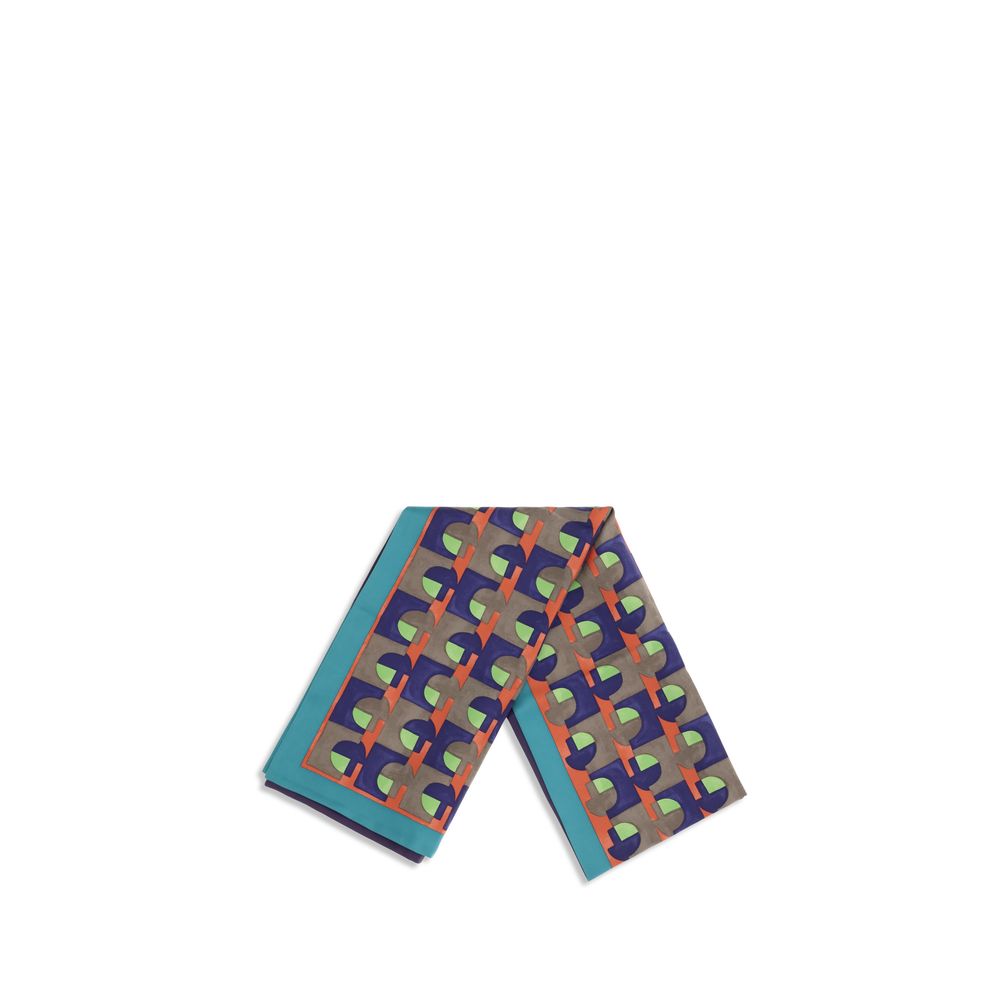 Foulard en soie multicolore