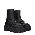 Leather Ankle Boots – Black