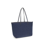 Sac porté épaule en coton bleu