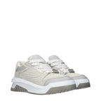 Baskets en cuir gris
