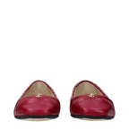 Ballerines en cuir fuchsia