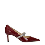 Escarpins en cuir rouge