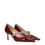 Escarpins en cuir rouge