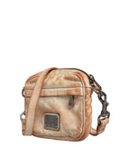 Sac à épaule Logo en cuir d'agneau – Beige