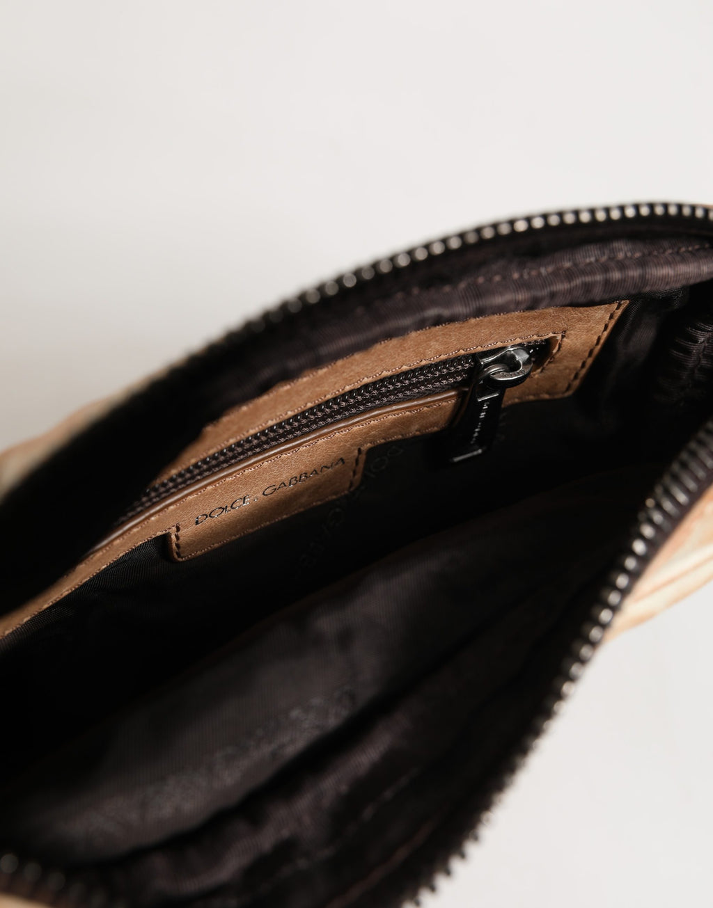 Sac à épaule Logo en cuir d'agneau – Beige